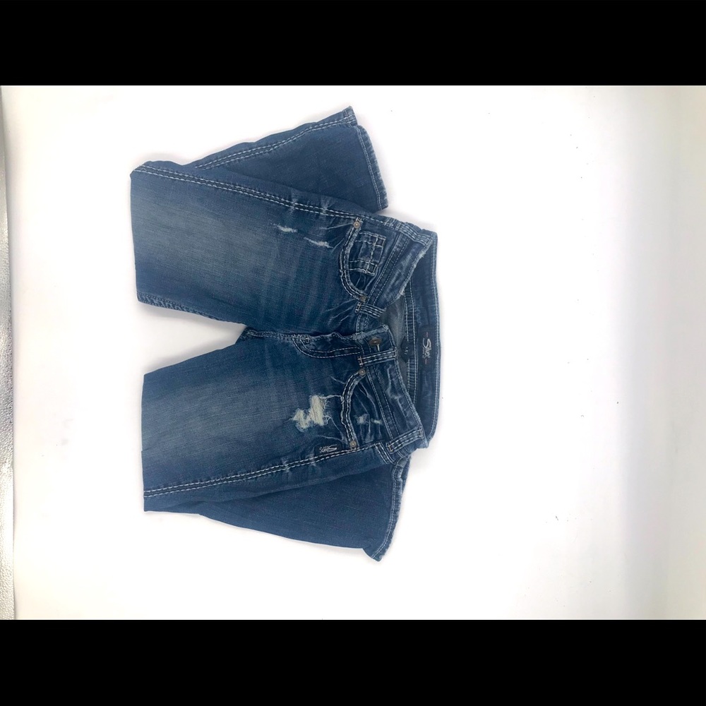 Silver capri jeans